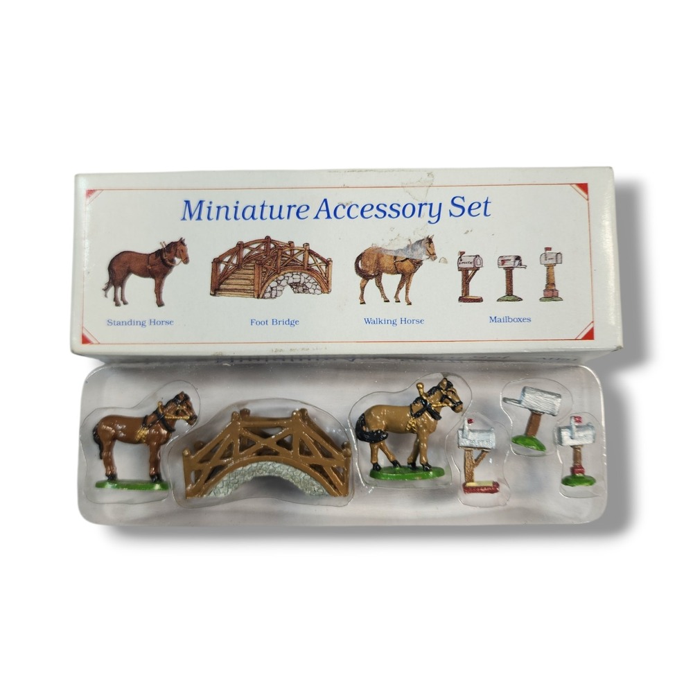 Liberty Falls‎ Collection 6 Miniature Accessory Set AH51 1996 Vintage Dillard's